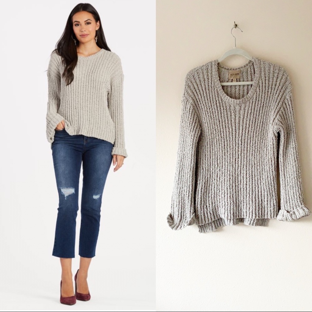 Anthropologie Moon River Kristina Ribbed Sweater